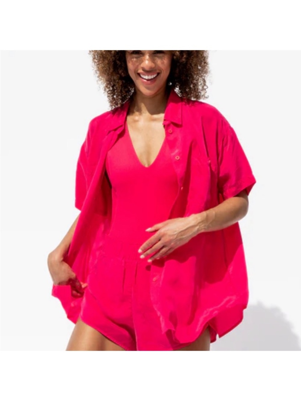 Left On Friday Vibrant Hot Pink Shorts